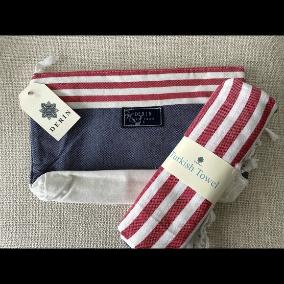 Turkish Beach Towels & Matching Bag Set - Picture 2 of 7